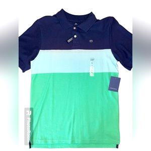 NWT size 18 Crown And Ivy boys polo blue. Short sleeve.